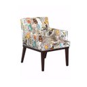 Ver imagem 2 de Kit com 2 Poltronas Decorativa Vitória Tecido Estampa Jornal