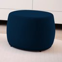 Ver imagem 2 de Puff Decorativo Living Aisha Orgânico Veludo Azul Marinho - Desk Design
