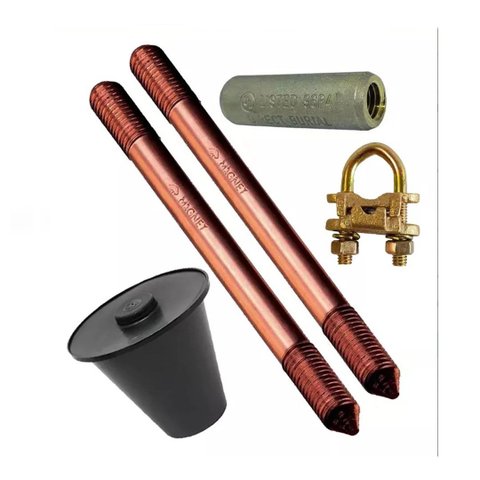 Kit 2 Haste Terra 5/8 X2,4m C/rosca Prolongavel Gtdu Luva