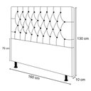 Ver imagem 3 de Cabeceira Cama Box Casal Queen 160cm Diamante Veludo J02 Preto