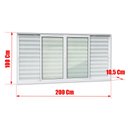 Ver imagem 2 de Veneziana Alumínio Elite 6 Folhas Moveis 100 x 200 V.Liso Branco Brimak