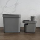 Ver imagem 6 de Lixeira para Pia de Cozinha 4,7l e Dispenser Porta Detergente e Organizador 650ml Chumbo ou