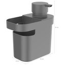 Ver imagem 3 de Lixeira para Pia de Cozinha 4,7l e Dispenser Porta Detergente e Organizador 650ml Chumbo ou