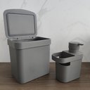Ver imagem 5 de Lixeira para Pia de Cozinha 4,7l e Dispenser Porta Detergente e Organizador 650ml Chumbo ou