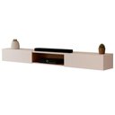 Ver imagem 2 de Rack Suspenso para Painel ou Tv até 75 Polegadas 2,10m 2 Portas com Nicho Montreal Off White