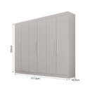 Ver imagem 3 de Guarda Roupa Casal 6 Portas 2 Gavetas Delta