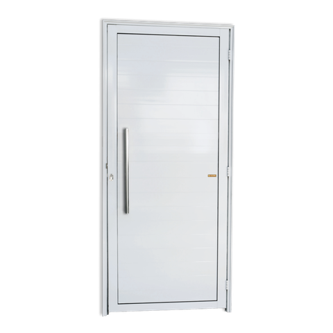 Porta Alumínio Lambril c/Puxador e.Branco 90 Brimak