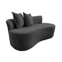 Ver imagem 2 de Namoradeira Sofá Feijão Hana Orgânica Suede Cinza