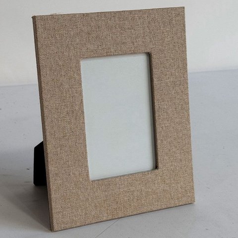 Porta Retratos 10x15 Home&co Linho 24x19cm Bege Painel Quadro para Fotos