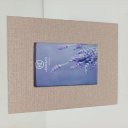 Ver imagem 2 de Porta Retratos 10x15 Home&co Linho 24x19cm Bege Painel Quadro para Fotos