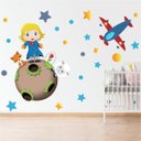 Ver imagem 1 de Adesivo De Parede Pequeno Príncipe Avião Planeta estrelas - RA Personalize