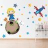 Adesivo De Parede Pequeno Príncipe Avião Planeta estrelas - RA Personalize - 1