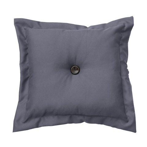 Almofada Botao Oxford:cinza