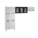 Ver mais imagens de Cozinha Compacta Mirage New 3 Peças (2 Armários + 1 Paneleiro) Cpt114 Branco/preto - Telasul
