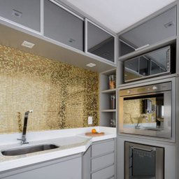 Pastilhas Adesiva Dourada Metalizada Espelhada 30cmx30cm D86 - 5