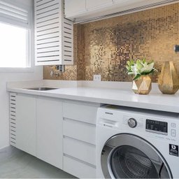 Pastilhas Adesiva Dourada Metalizada Espelhada 30cmx30cm D86 - 4