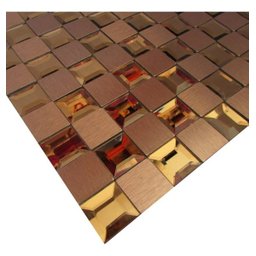 Pastilhas Adesiva Dourada Metalizada Espelhada 30cmx30cm D86 - 3