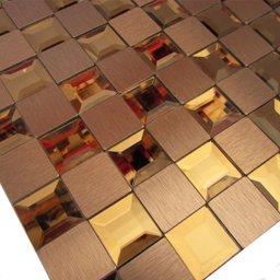 Pastilhas Adesiva Dourada Metalizada Espelhada 30cmx30cm D86 - 2