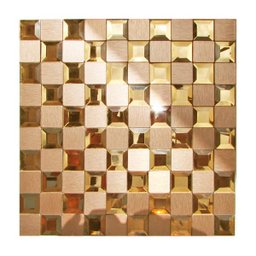 Pastilhas Adesiva Dourada Metalizada Espelhada 30cmx30cm D86 - 1