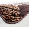 Tapete Sala Veludo 3D Estampado Oriente Marrom - 2,00x2,50 - 3