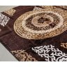 Tapete Sala Veludo 3D Estampado Oriente Marrom - 2,00x2,50 - 2