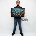 Ver imagem 2 de Quadro Decorativo Floral Luxo Flores Clássicas em Moldura Caixa Tacolado Moldura Caixa 3cm Preta sem