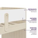 Ver imagem 5 de Cama Alta com Armários, Cômoda e Escorregador Artsy Casatema MadeiraOriginals Natural/Branco