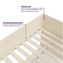 Ver imagem 6 de Cama Alta com Armários, Cômoda e Escorregador Artsy Casatema MadeiraOriginals Natural/Branco