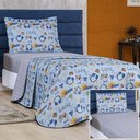 Ver imagem 1 de Enxoval Kit Colcha + Jogo de Cama Lençol Bouti Solteiro Infantil Kids 4 Peças 100% Poliéster -