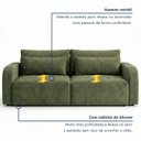 Ver mais imagens de Sofá Cama 2 Lugares Retrátil e Reclinável 196cm Montreal
