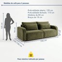 Ver imagem 3 de Sofá Cama 2 Lugares Retrátil e Reclinável 196cm Montreal