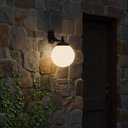 Ver imagem 4 de Kit 4 Arandelas Luminárias Parede Globo Leitoso 33x52 Elegante Preto E27 Dital