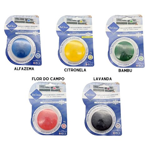 Kit 5 Pastilhas Bactericida Aroma Ar Condicionado 30gr