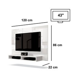 Painel para TV Fox BRANCO - EDN Móveis - 2