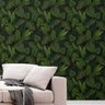 Papel de Parede 3M Adesivo Jardim Folhas 3d Verde Escuro Estilo selva Amazônica Auto Colante - 2
