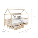 Ver imagem 4 de Cama Montessoriana Madeira Maciça Casa com Estrado Clia Natural Idimex