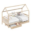 Ver imagem 7 de Cama Montessoriana Madeira Maciça Casa com Estrado Clia Natural Idimex