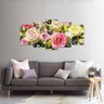 Quadro Mosaico 5 Peças Artístico Flores Buquê Rosas - 3