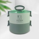 Ver imagem 4 de Pote Marmita de 2 Andares 1600 Ml - Joy Verde