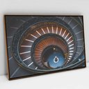 Ver imagem 1 de Quadro Decorativo em Canvas Arquitetura Escadas em Espiral TaColado Moldura Flutuante 4,5cm Freijó 9