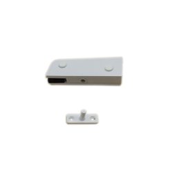 Dobradiça superior + pivô para porta pivotante de vidro temperado blindex - Branco - 2