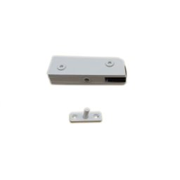 Dobradiça superior + pivô para porta pivotante de vidro temperado blindex - Branco - 1