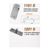 Dobradiça superior + pivô para porta pivotante de vidro temperado blindex - Branco - 3