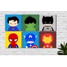 Kit Quadros Decorativos Super Herói Baby Marvel Infantil - 1