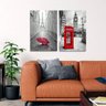 Kit 2 Quadros Torre Eiffel e Paris Londres Preto e Branco - 4
