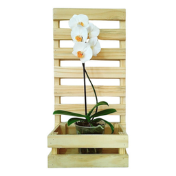 Floreira Treliça de Madeira Jardim Vertical Kit C/3 Paineis Cachepo - 5
