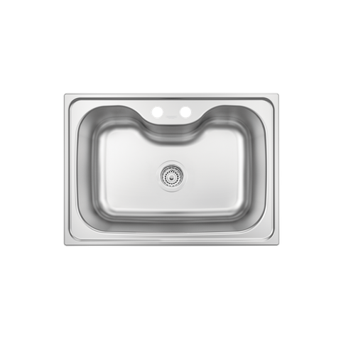 Cuba Morgana Undermount 69x49 Cm em Aço Inox com Acabamento Acetinado com Válvula Tramontina 93806/1