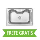 Ver imagem 2 de Cuba Morgana Undermount 69x49 Cm em Aço Inox com Acabamento Acetinado com Válvula Tramontina 93806/1