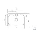Ver imagem 4 de Cuba Morgana Undermount 69x49 Cm em Aço Inox com Acabamento Acetinado com Válvula Tramontina 93806/1