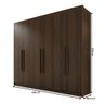 Guarda-roupa Casal Siena 6 Portas 6 Gavetas 100% Mdf Savana - Pnr Móveis - 3